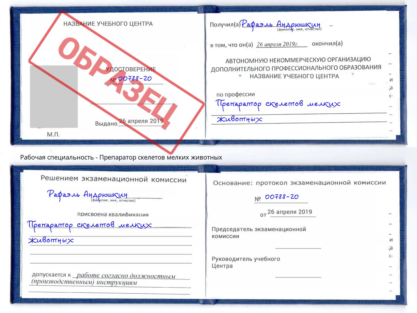Препаратор скелетов мелких животных Копейск