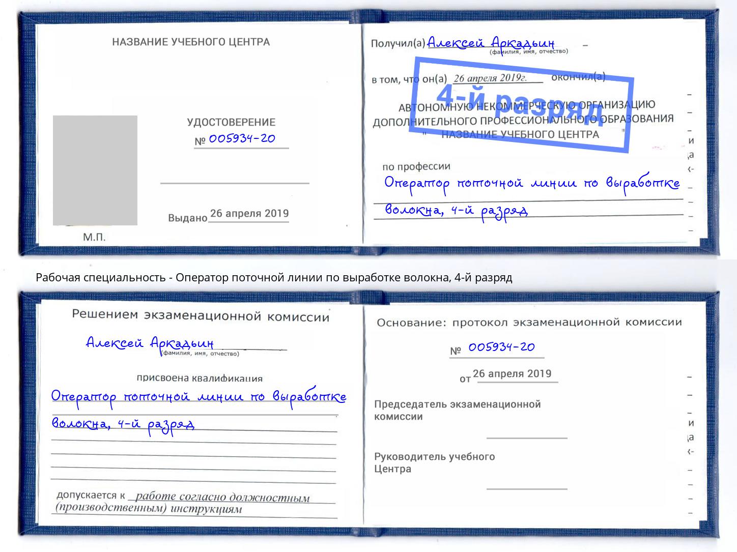 корочка 4-й разряд Оператор поточной линии по выработке волокна Копейск